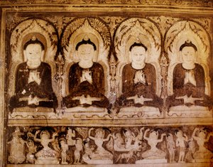 四大仏（壁画） 作： Burmese School
