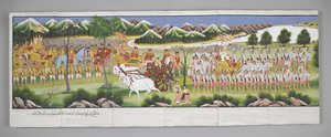 または。 13534、f.10、行列、ブッダの生涯の情景（羊皮紙）