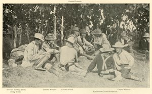 ラフライダーズバトル後の会議、1898年6月、スペイン-米戦争、1899年。 作： Burr McIntosh