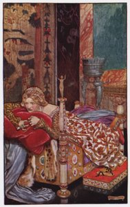 チャールズ・リード著「The Cloister and The Hearth」のイラスト（カラーリトグラフ 作： Byam (after) Shaw