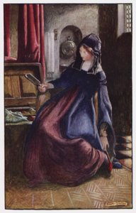 チャールズ・リード著「The Cloister and The Hearth」のイラスト（カラーリトグラフ 作： Byam (after) Shaw