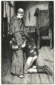 チャールズ・リードの「The Cloister and The Hearth」のイラスト（リトグラフ）。 作： Byam (after) Shaw