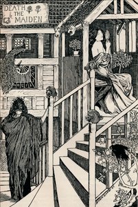 死と乙女、1895 作： Byam Shaw