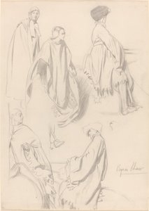 中世の服装をした男女の研究 作： Byam Shaw
