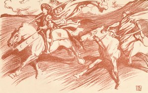 騎士とその仲間たち」1898年頃 作： Byam Shaw