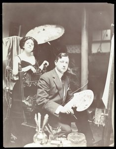 ハリソンフィッシャーとモデル、1908-9（シルバーゼラチンプリント）