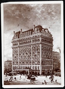 1902年に印刷されたHughson Frederick Hawley（1850-1936）による、ホテルニッカーボッカー、南東の角、42nd Streetとブロードウェイ、ニューヨーク、1900の図面の写真
