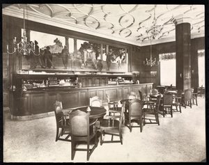 ホテルニッカボッカーのオールドキングコールバー、1906年（シルバーゼラチンプリント） 作： Byron Company