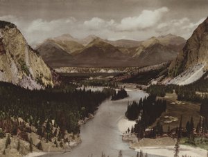 ボウ・バレー、バンフ（カラー写真） 作： Byron Hill Harmon