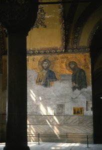 アヤソフィアのキリストと洗礼者聖ヨハネ（モザイク） 作： Byzantine