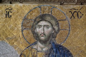 アヤソフィアのディエシス・キリスト（モザイク画 作： Byzantine