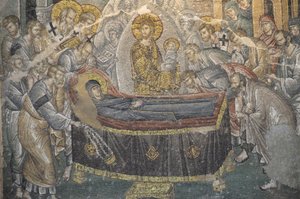 チョーラ教会（Kariye Camii）のフレスコ画「聖救世主」（トルコ、イスタンブール 作： Byzantine