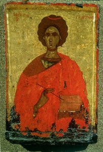 ニコメディアの聖パンタレオンのアイコン（dc305 AD） 作： Byzantine