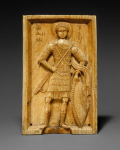 聖デメトリオスのアイコン、950-1000（アイボリー） 作： Byzantine