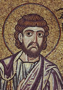 12世紀のサンマルコ寺院の内部モザイクの預言者ゼカリヤの詳細 作： Byzantine Byzantine