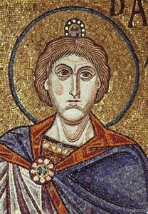 12世紀のサンマルコ寺院の内部モザイクの預言者ダニエルの詳細 作： Byzantine Byzantine