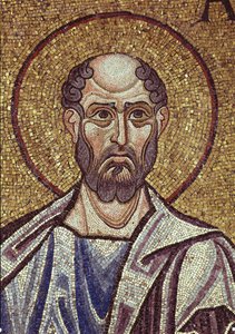 12世紀のサンマルコ寺院の内部モザイクの預言者オバディアの詳細 作： Byzantine Byzantine
