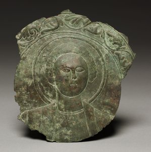 聖人の頭を持つドア・プラーク（ブロンズ） 500年代 作： Byzantine School