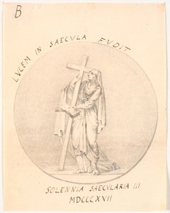 寓話的な女性像のメダリオン 作： C.A. Lorentzen