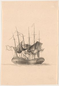 2 隻のイギリス軍艦 作： C.A. Lorentzen