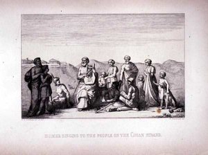 1849年にB.Barlocciniによって彫刻された、ホーアンチェンストランドの人々に歌う