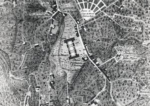 カポディモンテを含むナポリの都市地図、ノジャ公の地図の詳細