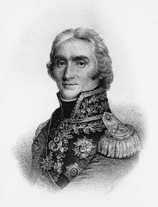リヴォリ公爵、エスリング王子、フランス帝国元帥であったアンドレ・マッセナ（1758-1817）の肖像、エングレーヴィング 作： J.B. and Brown J. Rowbotham