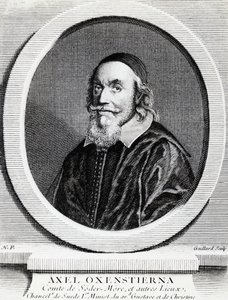 スウェーデン王国首相アクセル・オクセンスティエルナ・グスタフソン（1583-1654）の肖像、エングレーヴィング 作： J.B. and Brown J. Rowbotham