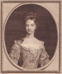 ラネラグ伯爵夫人マーガレット・セシル（1672年または1673年～1728年）の肖像、G・クネラーの絵画からジョン・ゴールダー（1729年～1795年）による銅版画 作： J.B. and Brown J. Rowbotham