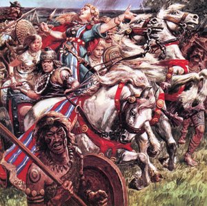 反逆の女王ボアディキアはローマ帝国の侵略に対抗するため軍を起こし、コルチェスターとロンドンを略奪し、数千人を殺害したが、反乱は鎮圧された。