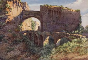 Castel Castruccio Castracani、Sarzana (カラー リソ) 作： C.T.G. Formili