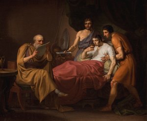 アレキサンダー大王の病床 作： Christoffer Wilhelm Eckersberg
