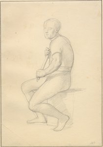 Balder の死 - トールの研究。 作： Christoffer Wilhelm Eckersberg