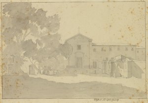 ローマの南東にあるカステル ガンドルフォにあるカプチン修道院。 作： Christoffer Wilhelm Eckersberg