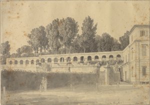 Casino del Muro Torto i Villa Borghese have, Rom 作： Christoffer Wilhelm Eckersberg