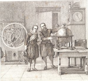クリスチャン4世がウラニエンボーでティコ・ブラーエを訪問 作： Christoffer Wilhelm Eckersberg