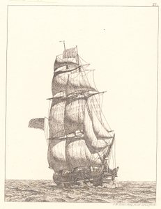 北アメリカのブリッグ 作： Christoffer Wilhelm Eckersberg