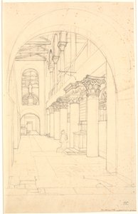 Et parti i kirken S. Lorenzo fuori le Mura, Rom 作： Christoffer Wilhelm Eckersberg