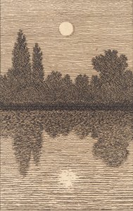 湖の上の月明かり。 「線遠近法」のイラスト、プレート IV 作： Christoffer Wilhelm Eckersberg