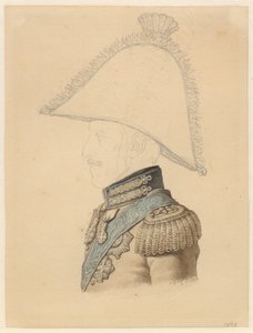 左の横顔のフリードリヒ 6 世の肖像 作： Christoffer Wilhelm Eckersberg