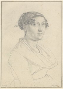 片方の顔が右を向いているローマの女性の肖像画。 作： Christoffer Wilhelm Eckersberg