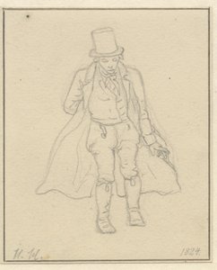 肖像画家ハンス・ハンセンの全身像 作： Christoffer Wilhelm Eckersberg