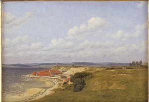 フレンスブルク フィヨルドの Renbjærg Tileworks 作： Christoffer Wilhelm Eckersberg
