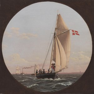 コペンハーゲンからシャルロッテンルンドへのセーリング 作： Christoffer Wilhelm Eckersberg