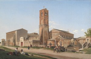 城壁の外のサンタアニェーゼ、ローマ 作： Christoffer Wilhelm Eckersberg