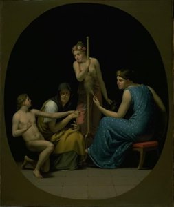 The Parcae: 生命の糸を紡ぐクロート、ラケシス、アトロポス 作： Christoffer Wilhelm Eckersberg