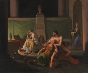 ユリシーズの帰還。 ホメロスのユリシーズの一場面 作： Christoffer Wilhelm Eckersberg