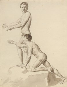 岩の上に立つ二人のイスラエル人 作： Christoffer Wilhelm Eckersberg