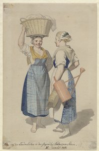 コブレンツ地方出身の二人の少女 作： Christoffer Wilhelm Eckersberg