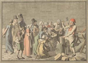 貧困層への薪の配布 作： Christoffer Wilhelm Eckersberg